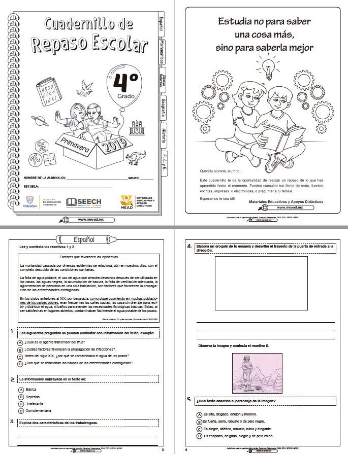 cuadernillo de repaso cuarto de primaria con respuestas-imagen-para-descargar-e-imprimir